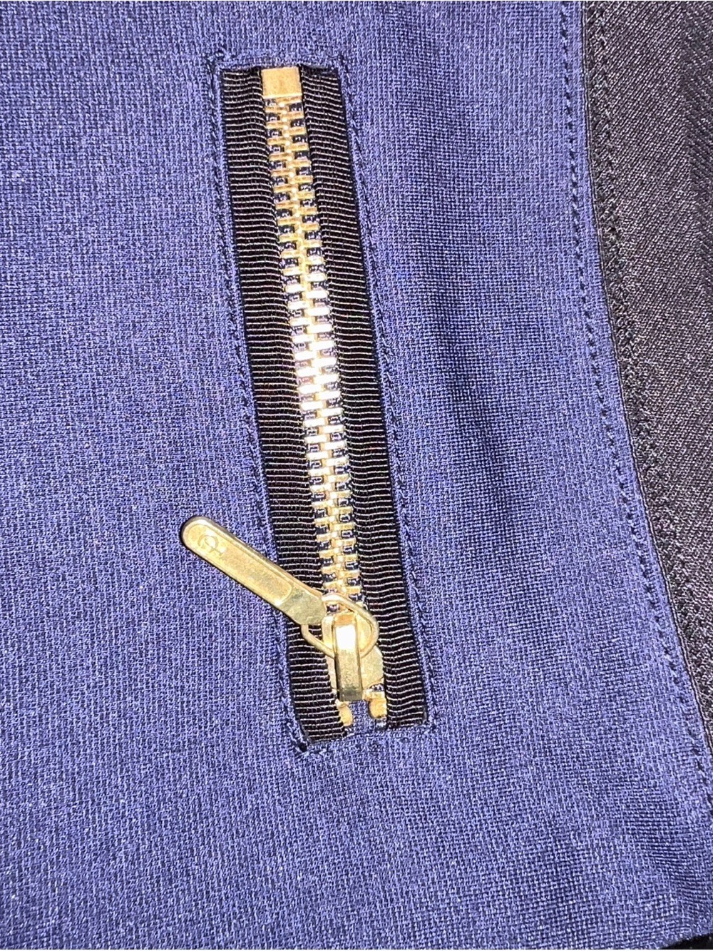 Juicy Couture Regal Ponte Pants in Navy with Gold Zipper - Picture 3 of 7